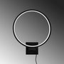 Opviq Halka - 13309 Lámpara de Pared Negra de Metal con LED